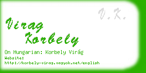 virag korbely business card